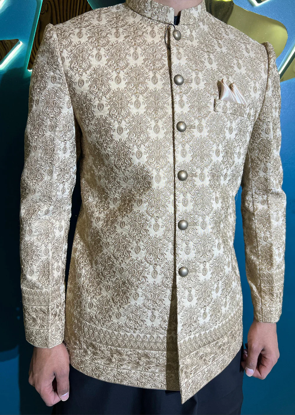 Royal Gold Embroidered Prince Coat